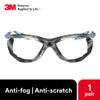 3M Safety Glasses, Virtua CCS, ANSI Z87, Anti-Fog, Clear Lens, Blue Frame, Corded Ear Plug Control System, Removable Foam Gasket view 3