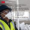 3M Safety Glasses, Virtua CCS, ANSI Z87, Anti-Fog, Clear Lens, Blue Frame, Corded Ear Plug Control System, Removable Foam Gasket view 4