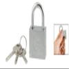 uxcell 30mm Width Silver Tone Metal Shackle Security Padlock w 3 Keys view 2