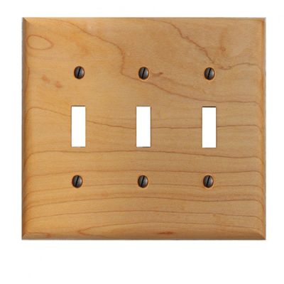 Switchplate Maple Hardwood Triple Toggle | Renovator's Supply