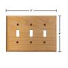 Switchplate Maple Hardwood Triple Toggle | Renovator's Supply view 2