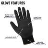 Global Glove PUG-17 Lightweight Polyurethane Dipped Work Gloves, Anti-Static/Electrostatic Compliant with Secure Grip, Bare Hand Sensitivity, Black, 12 Pairs, Extra-Large view 2