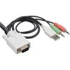 InLine 60613I KVM Switch with Audio (2x VGA, USB with Tail Lead. view 2