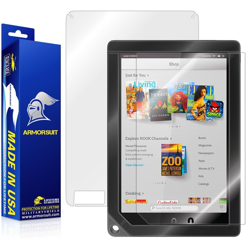 ArmorSuit MilitaryShield Full Body Skin Film + Screen Protector for Barnes & Noble Nook HD+ - Anti-Bubble HD Clear Film