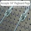 Wall Control Pegboard 16in x 32in Horizontal Black Metal Pegboard Tool Board Panel view 2