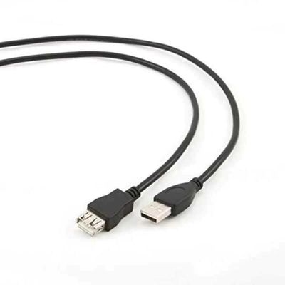 Gembird 3m USB 2.0 A M/FM - USB Cables (USB A, USB A, Male/Female, Black)