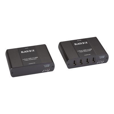 Black Box USB Ultimate Extender Over Multimode Fiber, 4-Port