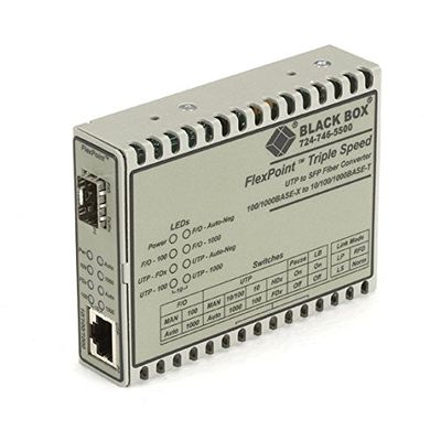 Black Box LMC1017A-MMSC, FlexPoint Media Converter, Multimode SC, 550m
