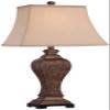 Regency Hill Edgar 29" Tall Curved Urn Traditional End Table Lamp Brown Bronze Finish Single Fabric Shade Living Room Bedroom Bedside Nightstand House Office Home Kitchen Entryway Console view 2