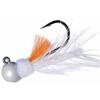 Hawken AJH14028 Aerojig Hackle Jig 1/4 oz, 1/0 Hook, White/Orange view 1