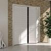 Kimberly Bay Closet Door, Bi-fold, Louver Louver Plantation Primed White (24x80) view 2