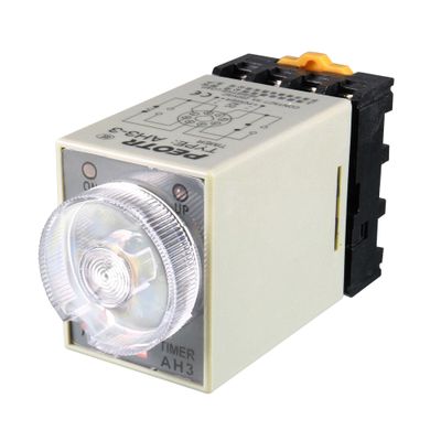 uxcell AC 110V 8P 0-60 Minutes Range Adjustable Delay Timer Time Relay AH3-3 + Base