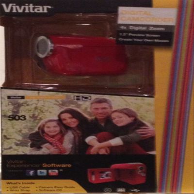 Vivitar DVR503-RED-BOX-ESP 1.5" Digital Video Recorder (Red)