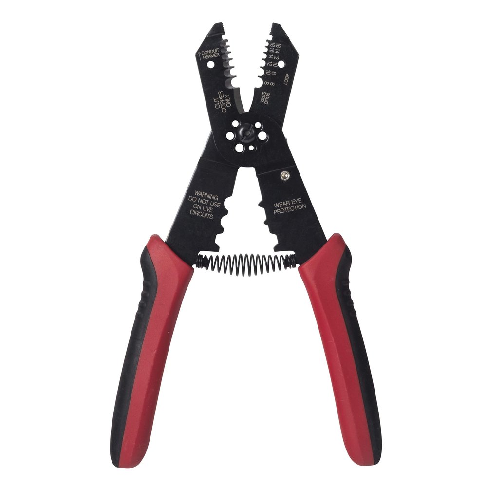 Gardner Bender GS-365 Multi-Tool Electrical Wire Stripper, Crimper & Cutter, Comfort Grip, Solid & Stranded Wire, 18-6 AWG, Hand Tool, 8"