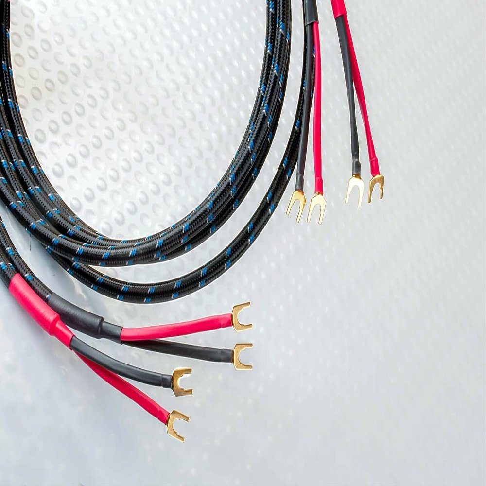 DH Labs Q-10 Signature Speaker Cable [Externally Biwired Pairs / Spade Connectors] 15 feet by Silver Sonic