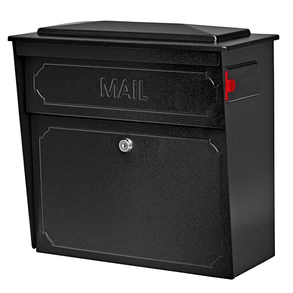 Mail Boss Townhouse Decorative Locking Wall Mount Mailbox, Galvanized Steel