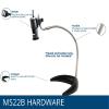 Dunwell Tech, Inc MS22B Flex-arm Desktop Stand (Black), ~16 Inch Height - Designed for Dino-Lite AM2111, AM3111, AF3113, WF3113, and Casual Use view 3