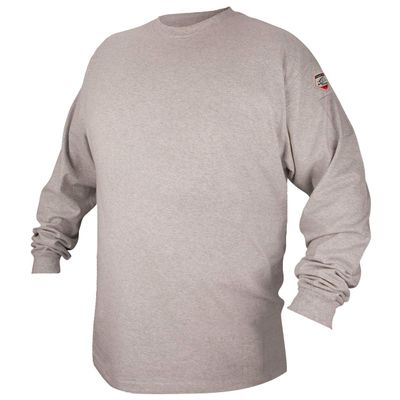 Revco FTL6-GRY Gray Flame Resistant Cotton Long-sleeve T-Shirt, X-Large