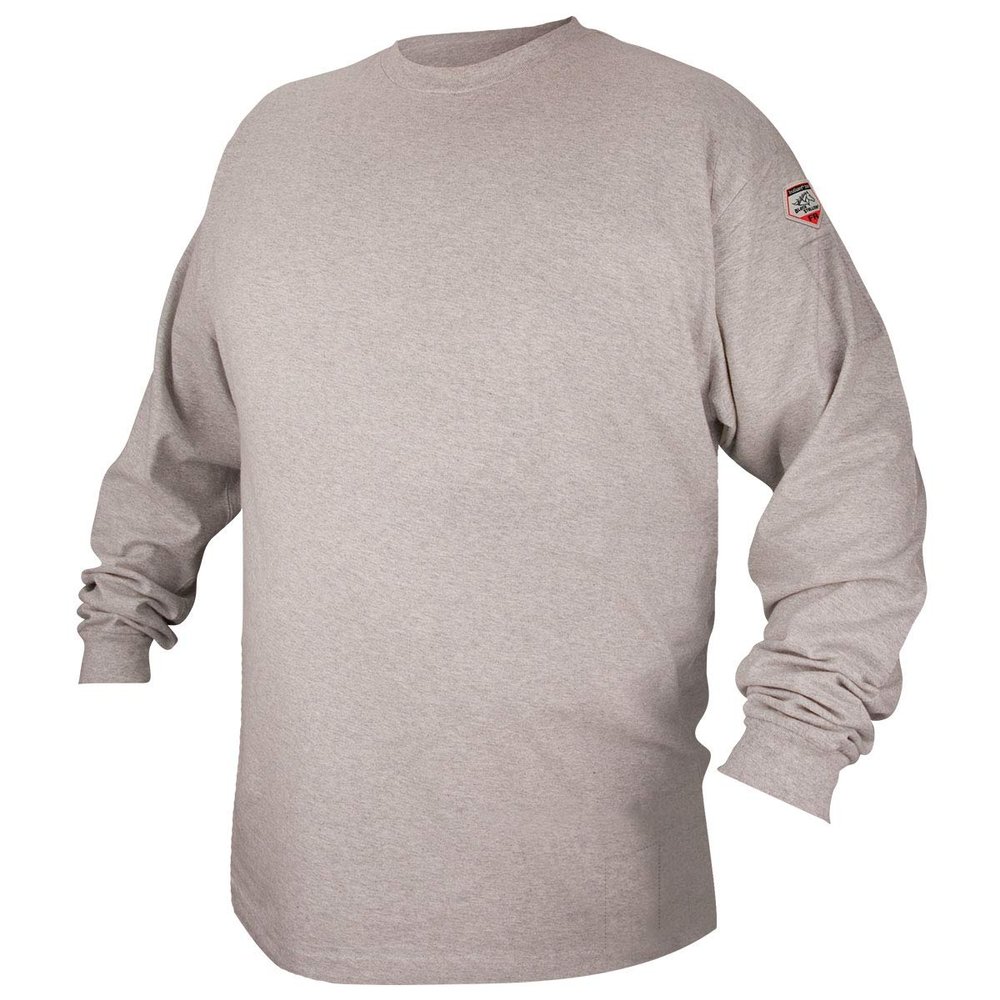 Revco FTL6-GRY Gray Flame Resistant Cotton Long-sleeve T-Shirt, X-Large