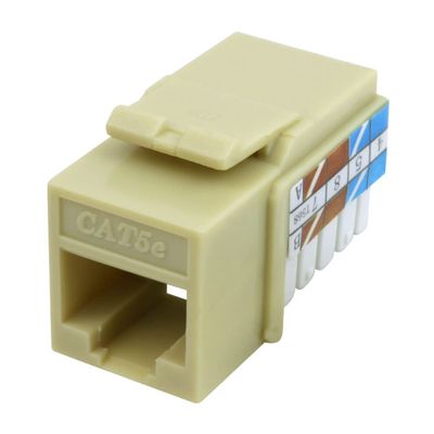 Cat5e Keystone Jack Insert, Ivory
