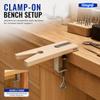 V-Slot Bench Pin with Clamp, Hardwood Jewelers Bench Pin for Sawing, Filing, Drilling, Cutting, Setting and Jewelry Making Bench Work view 2