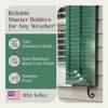 Renovators Supply Manufacturing Black Shutter Dogs 6.5 in. S Shaped Cast Aluminum Shutter Dogs with Mounting Hardware Pack of 12 view 2