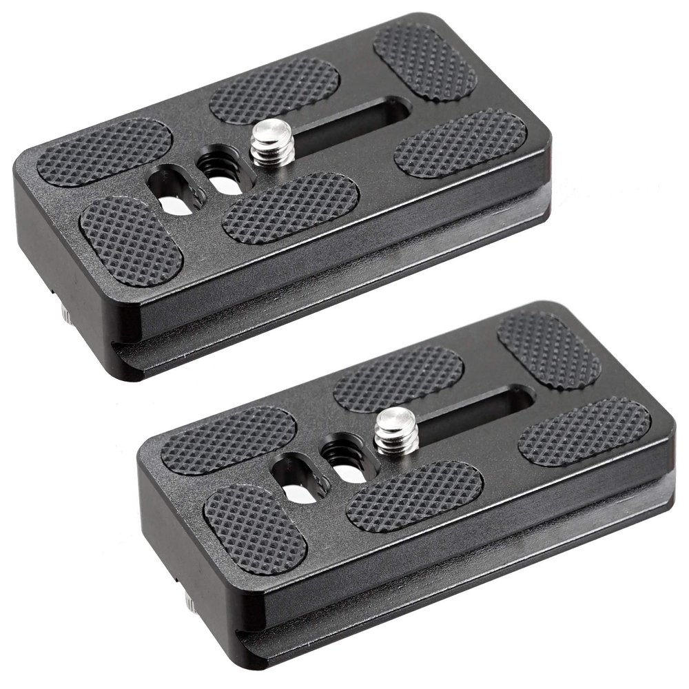 (2 Packs) Fotasy 70mm Arca Swiss Plate, 70 mm QR Plate, Quick Release Plate, Arca Type Plate, Tripod Quick Release Plate fits Arca-Swiss Universal Standard Clamp for DSLR Camera Tripod Ballhead