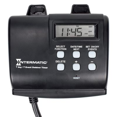 Intermatic HB880R Outdoor Timer with 7-Day Programming - Astronomic Self-Adjust Timer - Versatile Plug-in Design for Lights, Pumps, or Fans