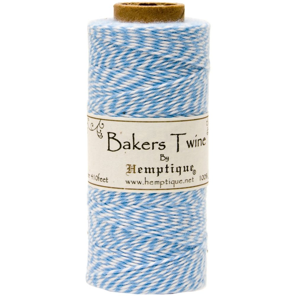 Hemptique Cotton Baker's Twine Spool 2 Ply, 410-Feet, Light Blue