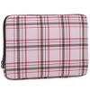 13 inch Pink Plaid Design Dual 2-Way zippered Laptop Sleeve Notebook Carrying Case Computer Slipcase for Apple MacBook Air 13, Dell, Acer, Samsung, Sony view 1