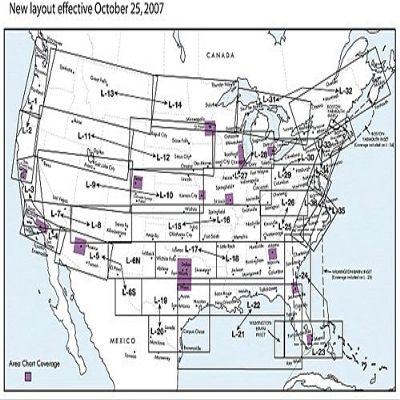 AERONAV IFR Low Altitude Enroute Chart Poster, Wall Art, Chart, Home Office