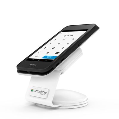 Compulocks Universal SlideDock EMV Smartphone Security Stand - White, Quick Connect Aluminum Docking Plate, Rotation Stand, Mountable, Stylish & Secure Device Security Solution