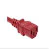 SF Cable 3ft IEC 60320 C14 to C13 Power Extension Cord 10Amp 250V 18/3 AWG SJT - Red view 3