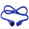 SF Cable 3ft IEC 60320 C14 to C13 Power Extension Cord 10Amp 250V 18/3 AWG SJT - White view 1