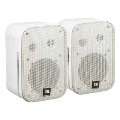 JBL Professional C1PRO-WH High Performance 2-Way, 150 Watt 5.25 Compact Passive Satellite, Bookshelf Speakers, Home Theater, Desktop, Stereo, Commercial, White, Sold as Pair