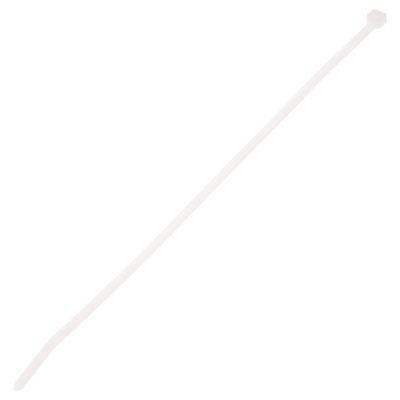 Panduit PLT4I-C Pan-Ty Cable Tie, Nylon 6.6, Intermediate Cross Section, Curved Tip, Plenum-Rated, 40lbs Min Tensile Strength, 4.0" Max Bundle Diameter, 0.052" Thickness, 0.145" Width, 14.5" Length, Natural (Pack of 100)