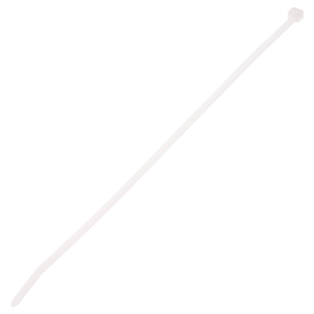 Panduit PLT4I-C Pan-Ty Cable Tie, Nylon 6.6, Intermediate Cross Section, Curved Tip, Plenum-Rated, 40lbs Min Tensile Strength, 4.0" Max Bundle Diameter, 0.052" Thickness, 0.145" Width, 14.5" Length, Natural (Pack of 100)