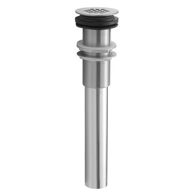 Jaclo 816-SB C.O. Plug Grid Style Drain without Overflow Holes for Extra Thick Basins, Satin Brass