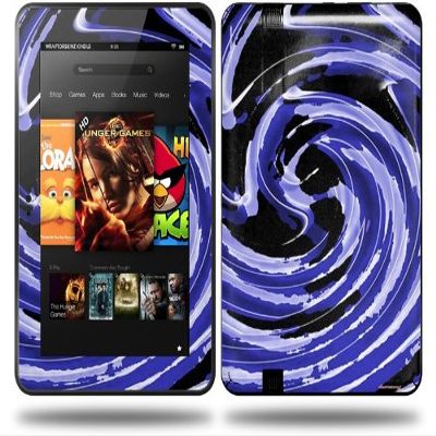 Alecias Swirl 02 Blue Decal Style Skin fits Amazon Kindle Fire HD 8.9 inch