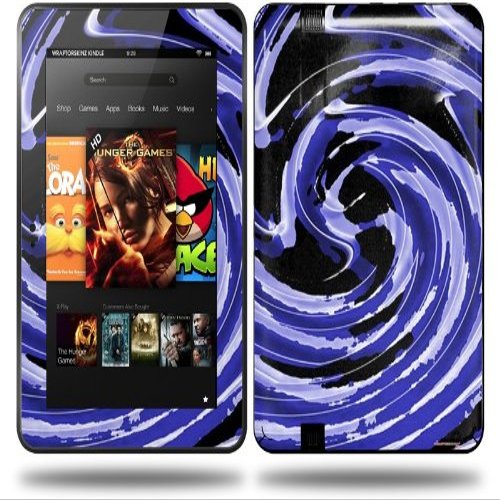 Alecias Swirl 02 Blue Decal Style Skin fits Amazon Kindle Fire HD 8.9 inch