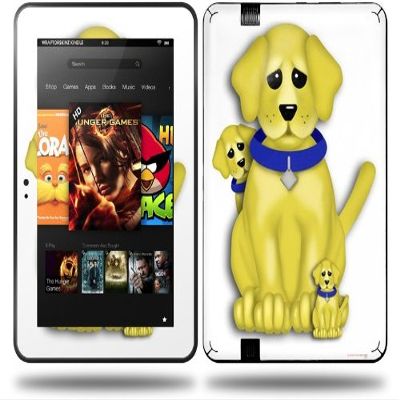 Puppy Dogs on White Decal Style Skin fits Amazon Kindle Fire HD 8.9 inch