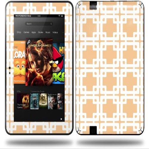 Boxed Peach Decal Style Skin fits Amazon Kindle Fire HD 8.9 inch