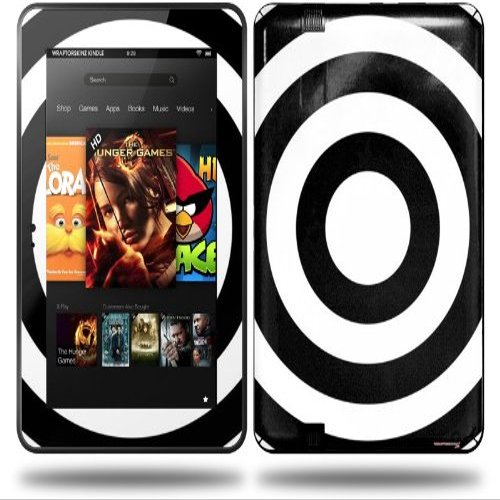 Bullseye Black and White Decal Style Skin fits Amazon Kindle Fire HD 8.9 inch