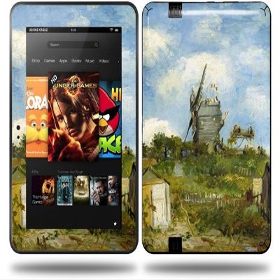 Vincent Van Gogh Blut Fin Windmill Decal Style Skin fits Amazon Kindle Fire HD 8.9 inch
