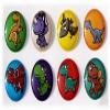3D Semi-Circular Cute Dinosaurs 8 Pieces Bubble Home Button Stickers for iPhone 5 4/4s 3GS 3G, iPad 2, iPad Mini, iTouch Brontosaurus Triceratops Tyrannosaurus view 1