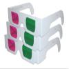 3D Glasses - Green/Magenta (3 PAIRS White Cardboard) - for Coraline, My Bloody Valentine, Journey to the Center of the Earth Home DVD view 1
