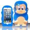 For iPod Touch 5 - Monkey Style 3D Silicon Case - Baby Blue Monkey SCMK view 1