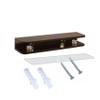 Dulles Glass Floating Shelf Brackets, Rectangular Clamps Heavy Duty, Oil Rubbed Bronze, for Glass, Wood, Acrylic Wall Mounted Shelf Support. 1 Piece view 3