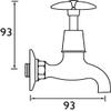 Bristan VAX BIB C Value Crosshead Bib Kitchen Sink Taps, Chrome view 2