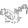 Prime-Line U 9971 Jimmy-Resistant Deadlock, Diecast, White, Angle Strike, Single Cylinder (Single Pack) view 2